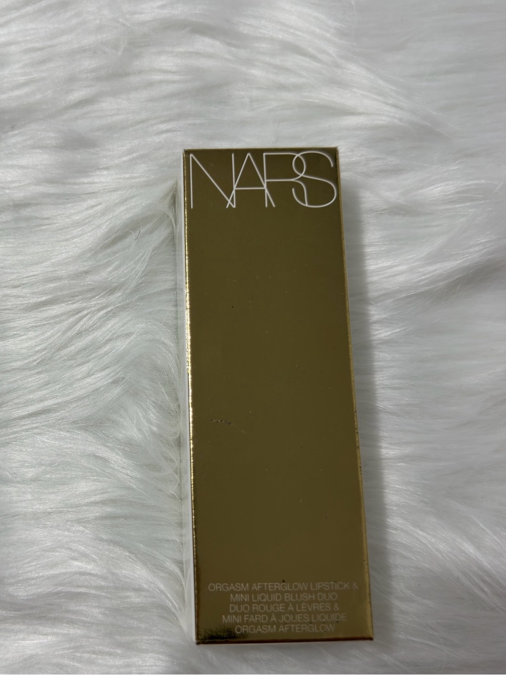 NARS Orgasm Afterglow Lipstick & Mini Liquid Blush Duo - Gold Packaging